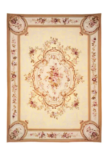 Center Medallion French Style Traditional Area Rug (8' x 10')