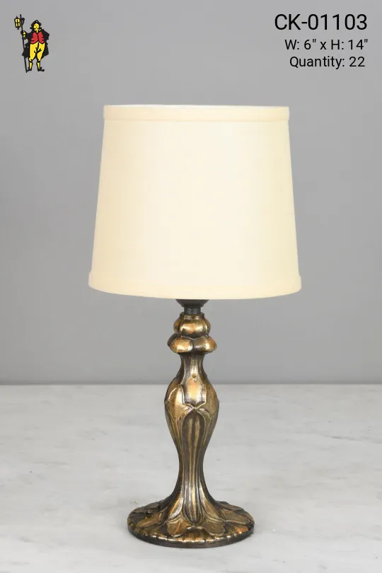 Antique Brass Plug In Cafe Table Lamp - Edison