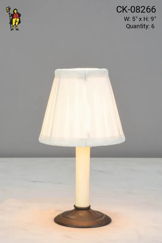 Single Candle Plug In Cafe Table Lamp - Candelabra