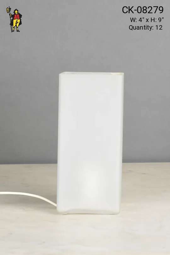Lantern Style Frosted Glass Plug In Cafe Table Lamp - Candelabra