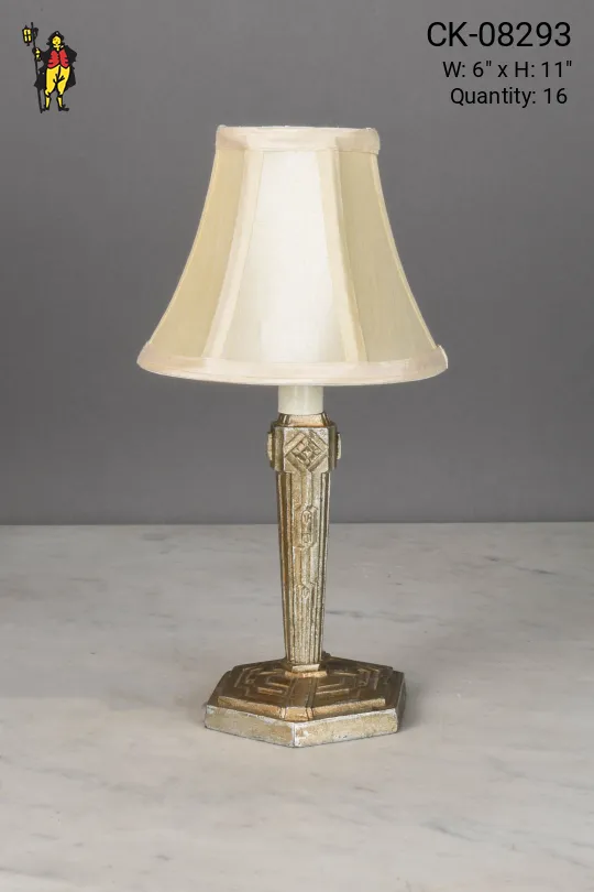 Art Deco Style Plug In Cafe Table Lamp - Candelabra