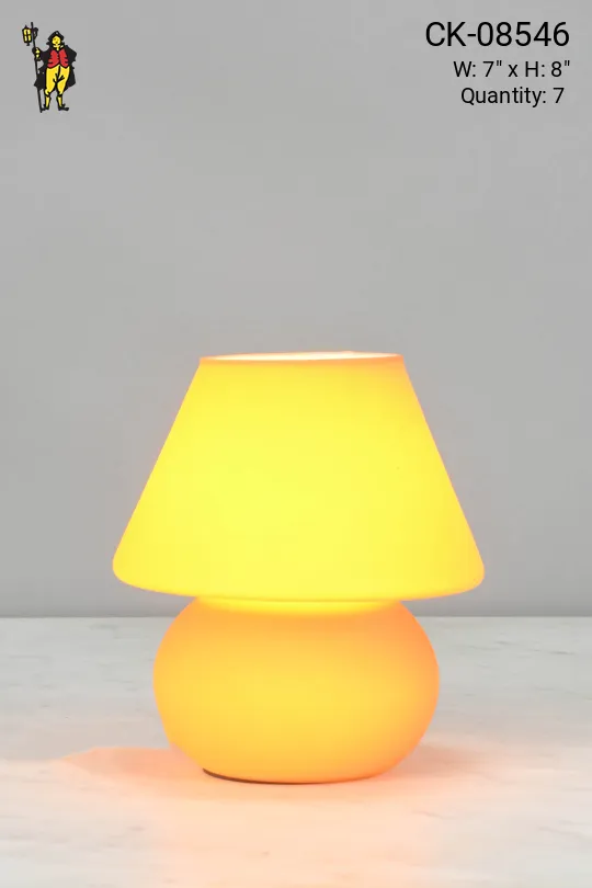 Amber Glass Plug In Cafe Table Lamp - Edison