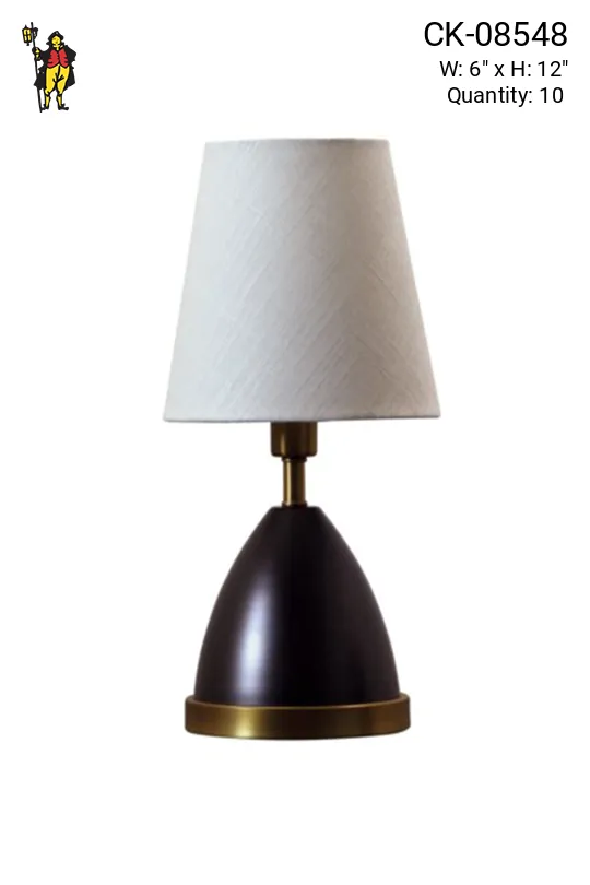 Black & Brass Plug In Cafe Table Lamp - Candelabra