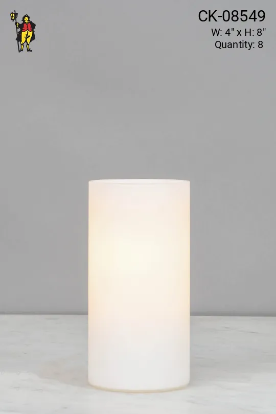 White Cylindrical Plug In Cafe Table Lamp - Edison