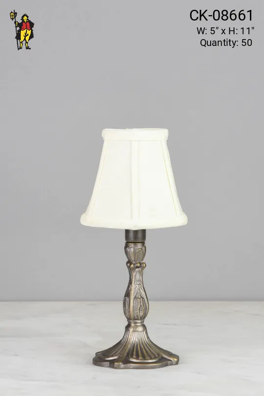 Bronze Plug In Cafe Table Lamp - Candelabra