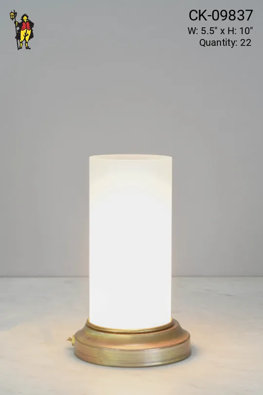 Mid Century Frosted Glass Plug In Cafe Table Lamp - Edison