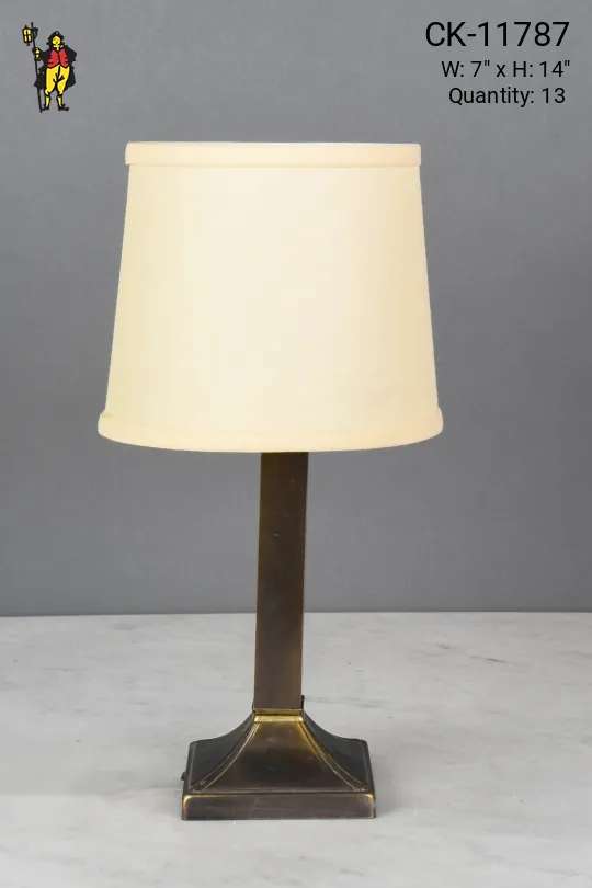 Simple Antique Brass Plug In Cafe Table Lamp - Edison