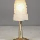 Art Deco Pattern Brass Plug In Cafe Table Lamp (x16 Also Available w/Matching Glass Shade) - Candelabra #0