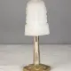 Art Deco Pattern Brass Plug In Cafe Table Lamp (x16 Also Available w/Matching Glass Shade) - Candelabra #1