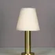 Fabric Shaded Brass Battery Operated Cafe Table Lamp (LED & Dimmable) #2