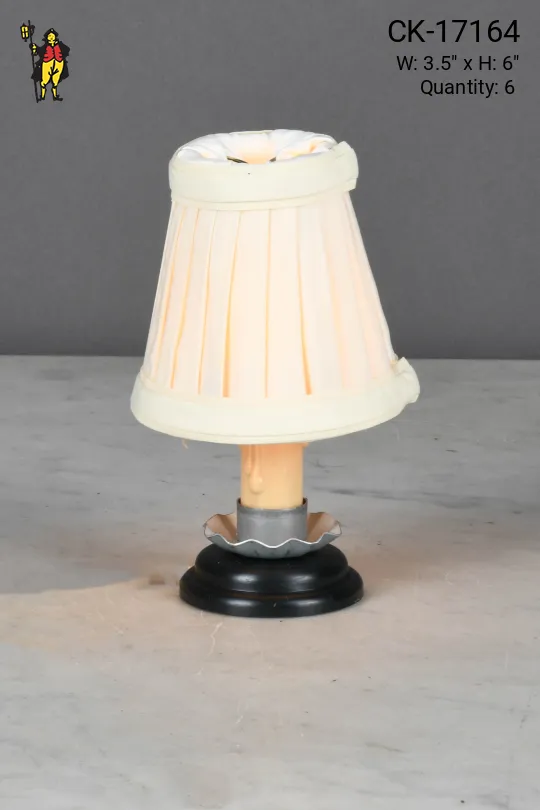 Small Single Candle Plug In Cafe Table Lamp - Candelabra