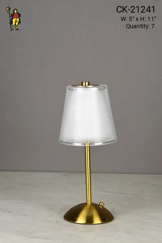 Modern Brass Battery Operated/LED Cafe Table Lamp (Similar to 21233, 21248)