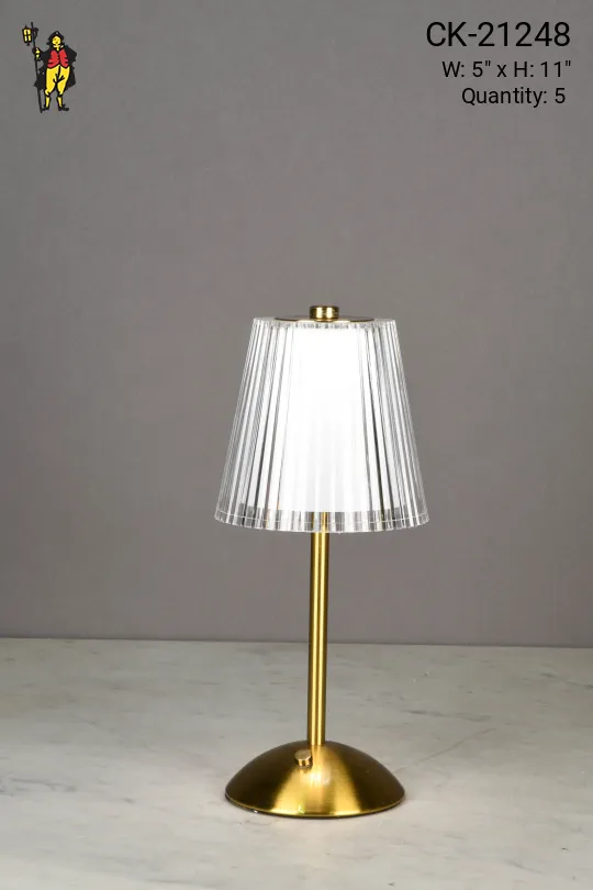 Modern Brass Battery Operated/LED Cafe Table Lamp (Similar to 21241, 21233)