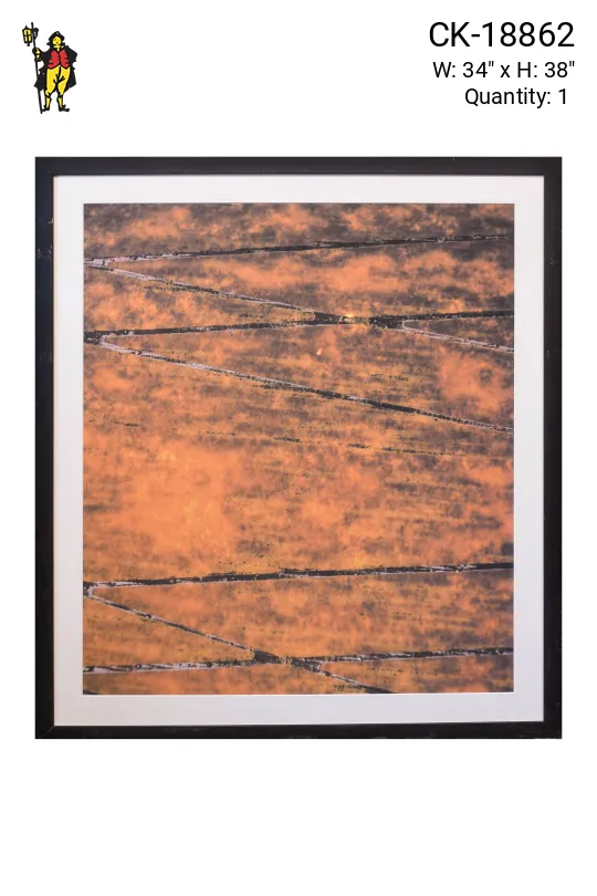 Framed Cleared Mid Century Modern Abstract Print - 1