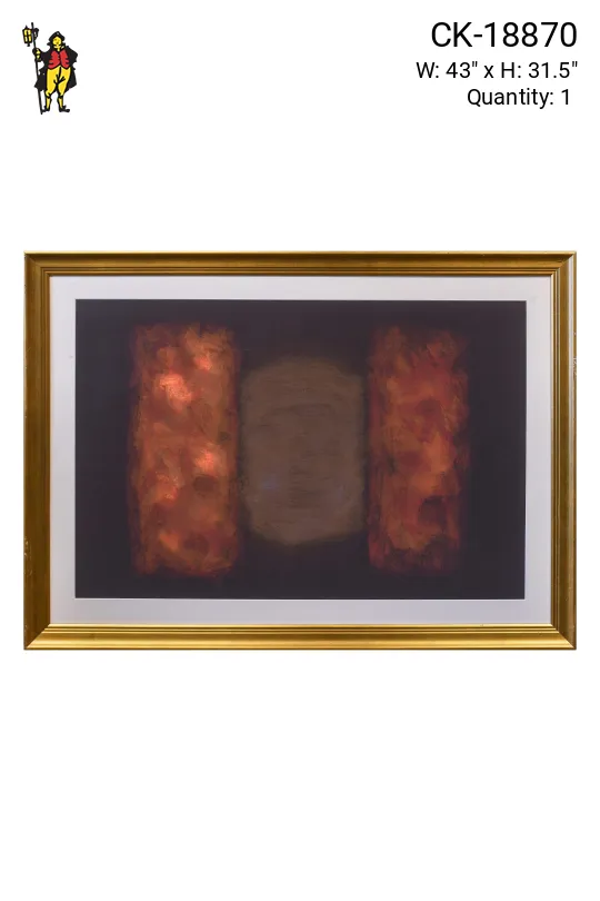Gold Framed Cleared Mid Century Modern Abstract Print