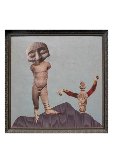 Framed Cleared Surrealist Sculpture Collage