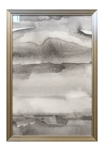 Framed Cleared Monochromatic Watercolor