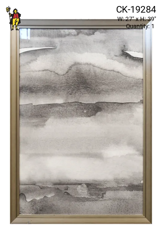 Framed Cleared Monochromatic Watercolor