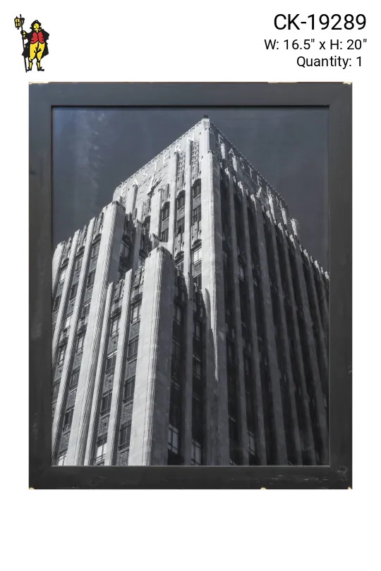 Framed Cleared Black & White Low Angle Architectural Photograph