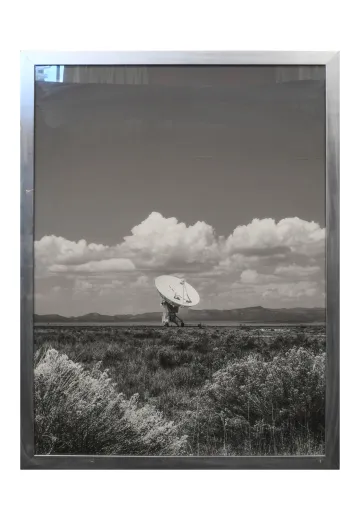 Framed Cleared Black & White Large Satellite Photograph