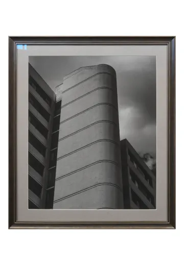 Framed Cleared Minimalist Black & White Unique Building Photograph
