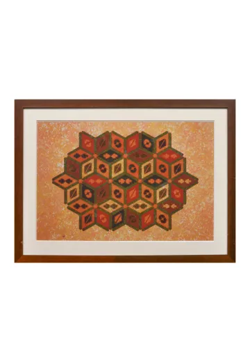 Wooden Framed Cleared Geometric Abstraction - 1