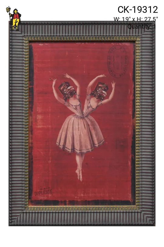 Framed Cleared Surrealist Ballerina Collage