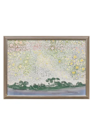 Framed Cleared Impressionist Landscape Watercolor