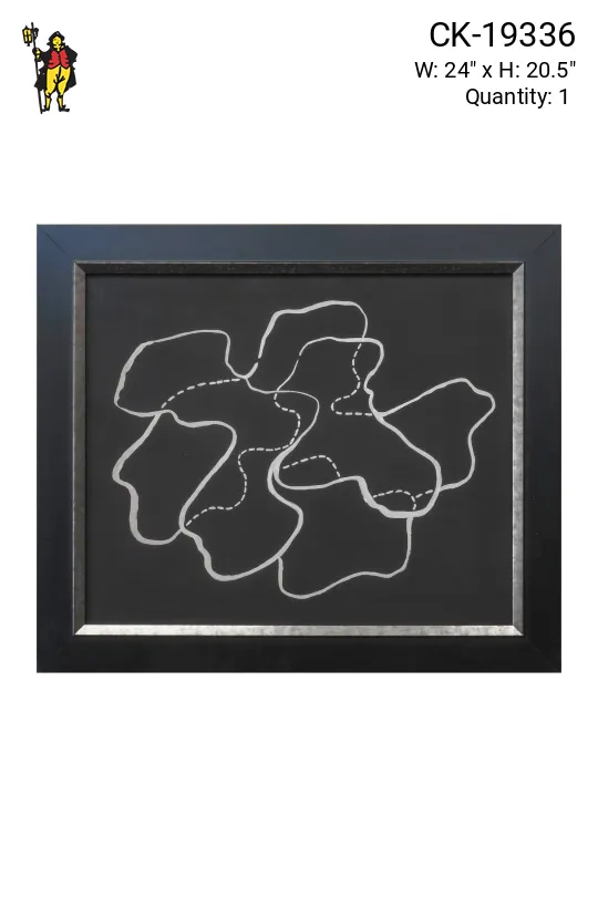 Framed Cleared Ink on Paper Abstract 2