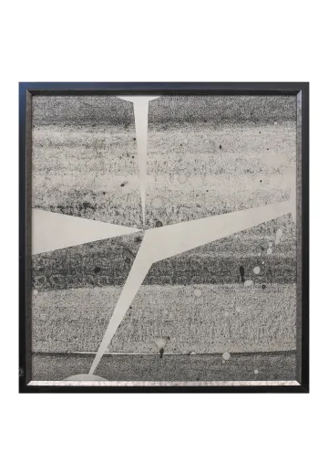 Framed Cleared Abstract Expressionistic Painting