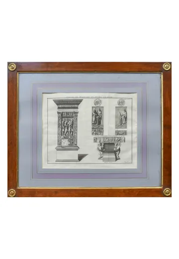 Framed Cleared Neoclassical Architectural Elements Print - 1