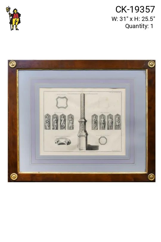 Framed Cleared Neoclassical Architectural Elements Print - 4