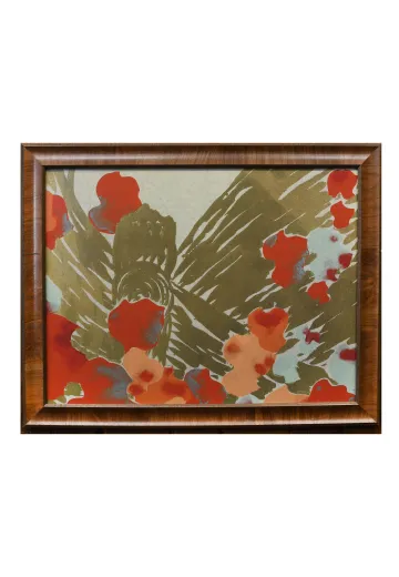 Framed Cleared Wood Block Floral Print