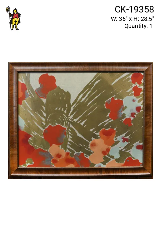 Framed Cleared Wood Block Floral Print
