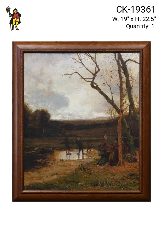 Wooden Framed Cleared Abstract Realism Painting - 1