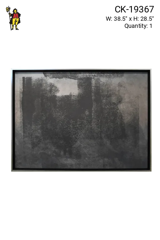 Framed Cleared Abstract Expressionist Monochromatic Painting - 1