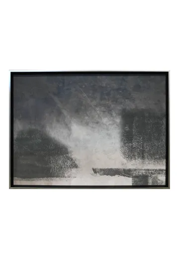 Framed Cleared Abstract Expressionist Monochromatic Painting - 2