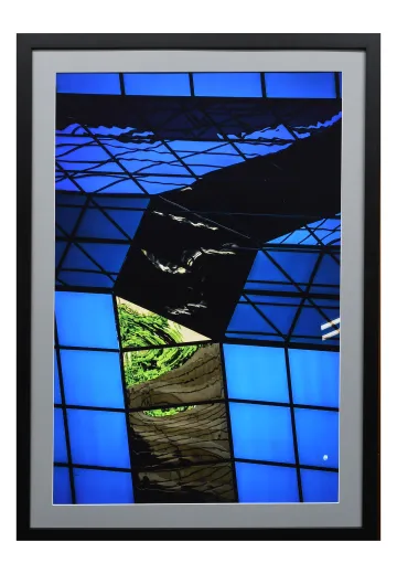 Framed Cleared Contemporary Minimalist Mirrored Architecture Photograph - 1