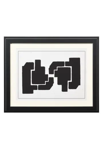 Black Framed Cleared Minimalist Abstraction - 1