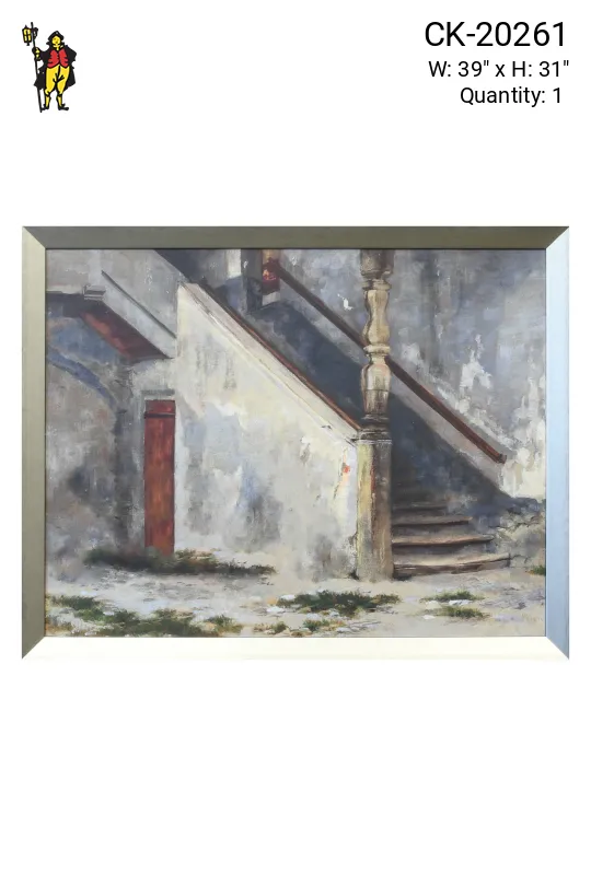 Framed Cleared Rear Courtyard Entrance