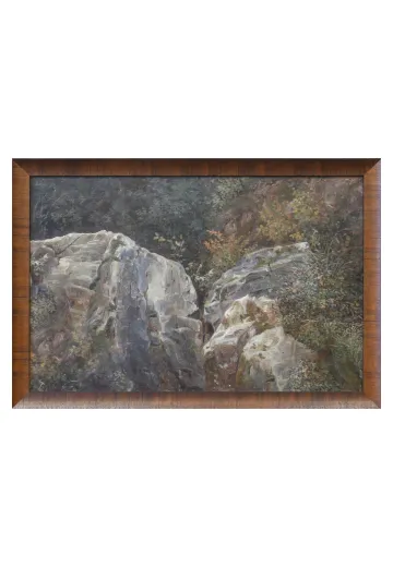 Wooden Framed Cleared Mountain Landscape, Sketch