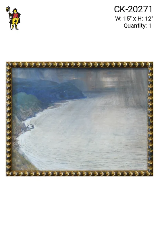 Framed Cleared Minimalist Coast Line Painting
