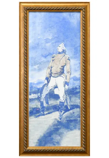 Framed Cleared Neoclassical Watercolor
