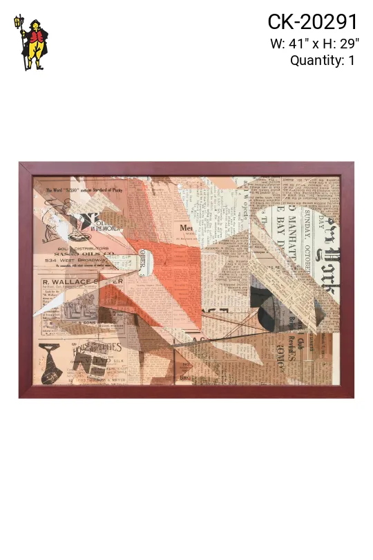 Framed Cleared Cubist Collage - 1