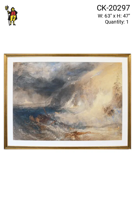 Framed Cleared Abstract Ocean Scene