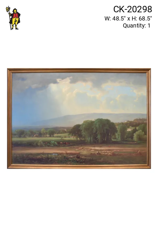Framed Cleared Harvest Scene in the Delaware Valley