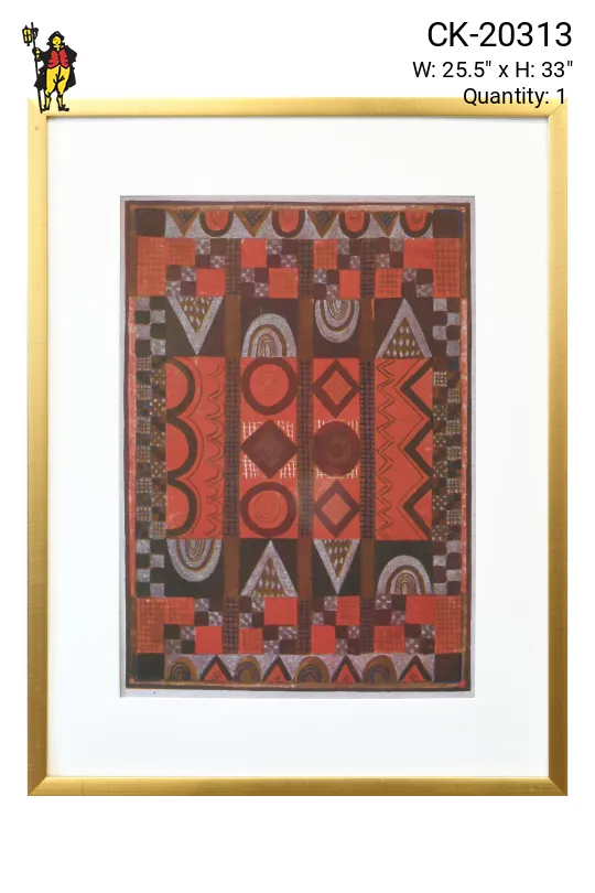 Framed Cleared Geometric Abstract Painting - 2
