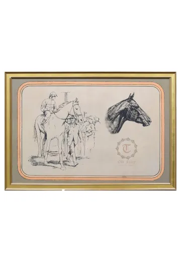 Gold Framed Cleared "Old Fancy" Print