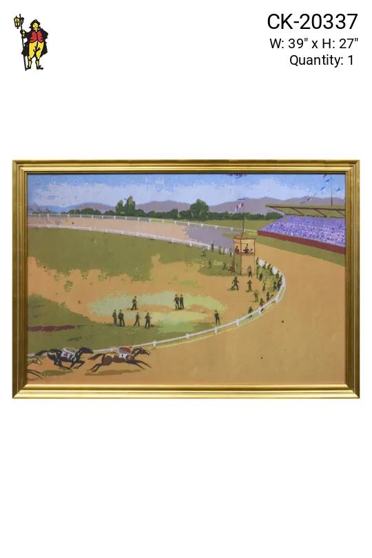 Gold Framed Cleared Race Track Print