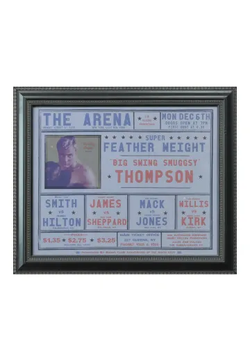 Framed Cleared Americana Boxing Advertisment